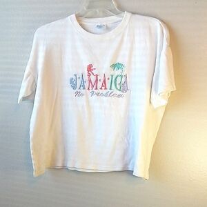 Toland White Jamaica Crop T-Shirt